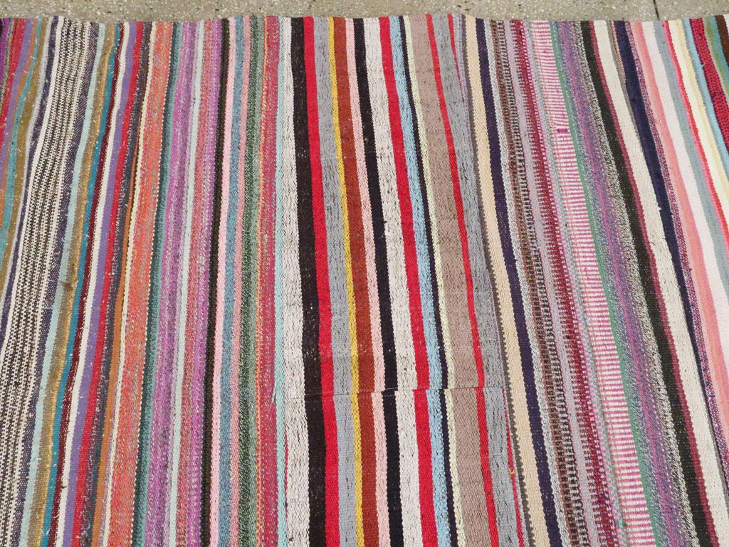 Alfombra Turca Contemporánea de Tejido Plano Cuadrado y Colorido, Hecha a Mano Siglo XXI y contemporáneo en venta