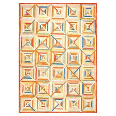 Contemporary Handmade Cotton Hooked Rug ( 6' x 9' - 183 x 274cm )