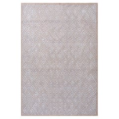 Tappeto contemporaneo fatto a mano in cotone con ganci ( 6' x 9' - 183 x 274 cm )