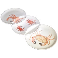 Contemporary Handmade Crab Puzzle Serving Plates