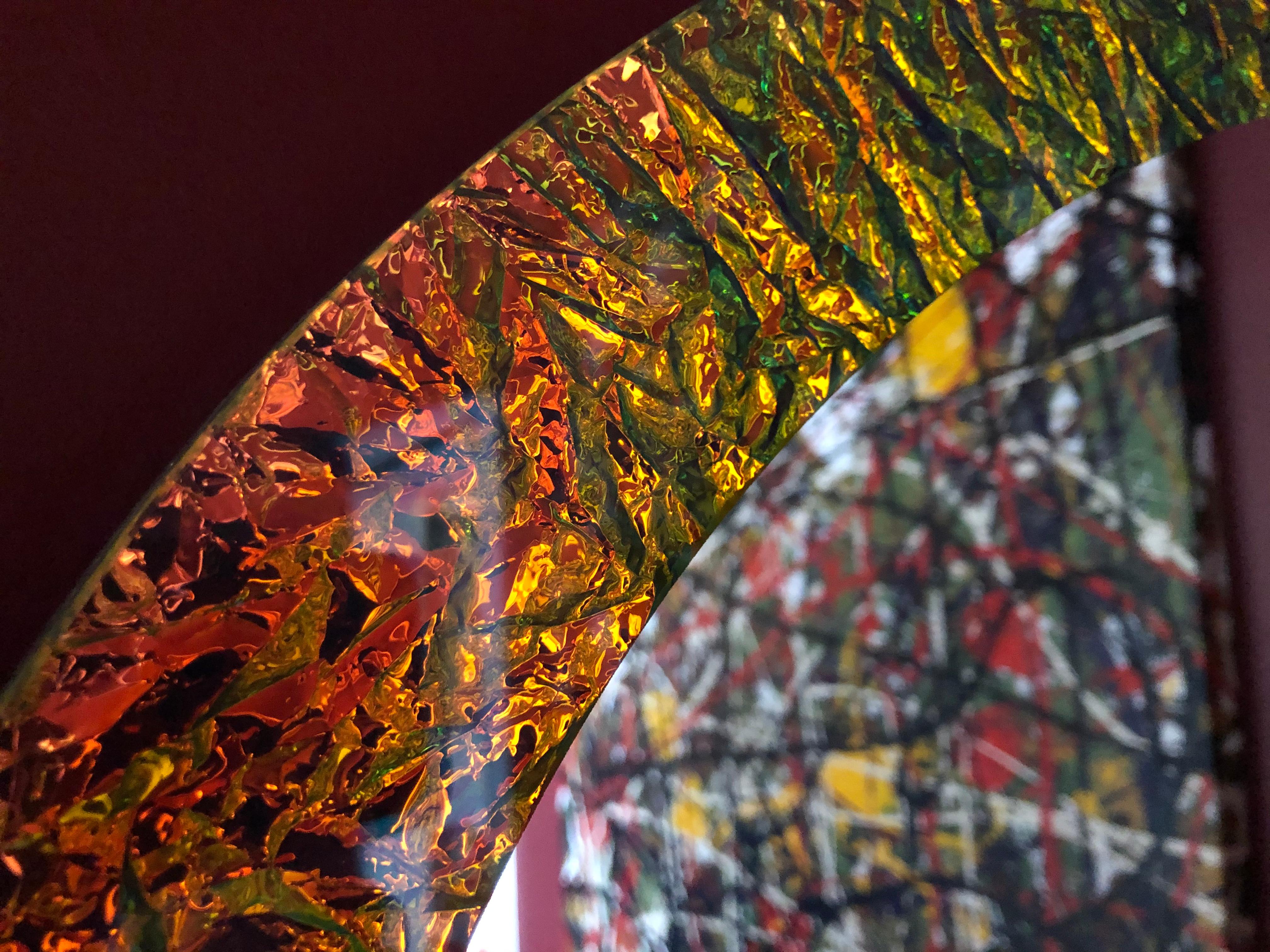 Bulle de discours Dichroic en verre multicolore pour miroir Neuf - En vente à Toronto, Ontario