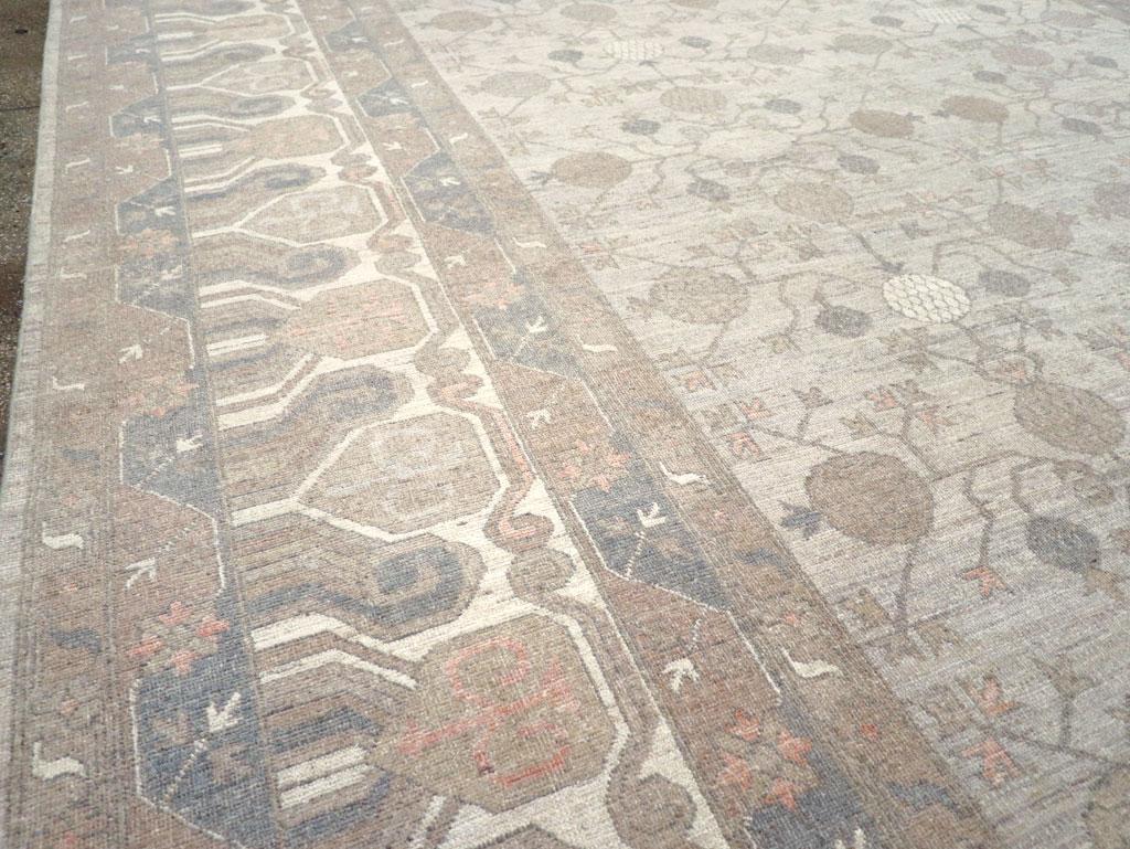 Hand-Knotted Contemporary Handmade East Turkestan Khotan Large Room Size Carpet For Sale