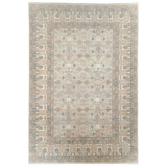 Tapis contemporain fait main du Turkestan oriental Khotan de grande taille