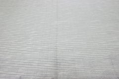 Contemporary Handmade Gray Wool & Silk Rug with Abstract Pattern