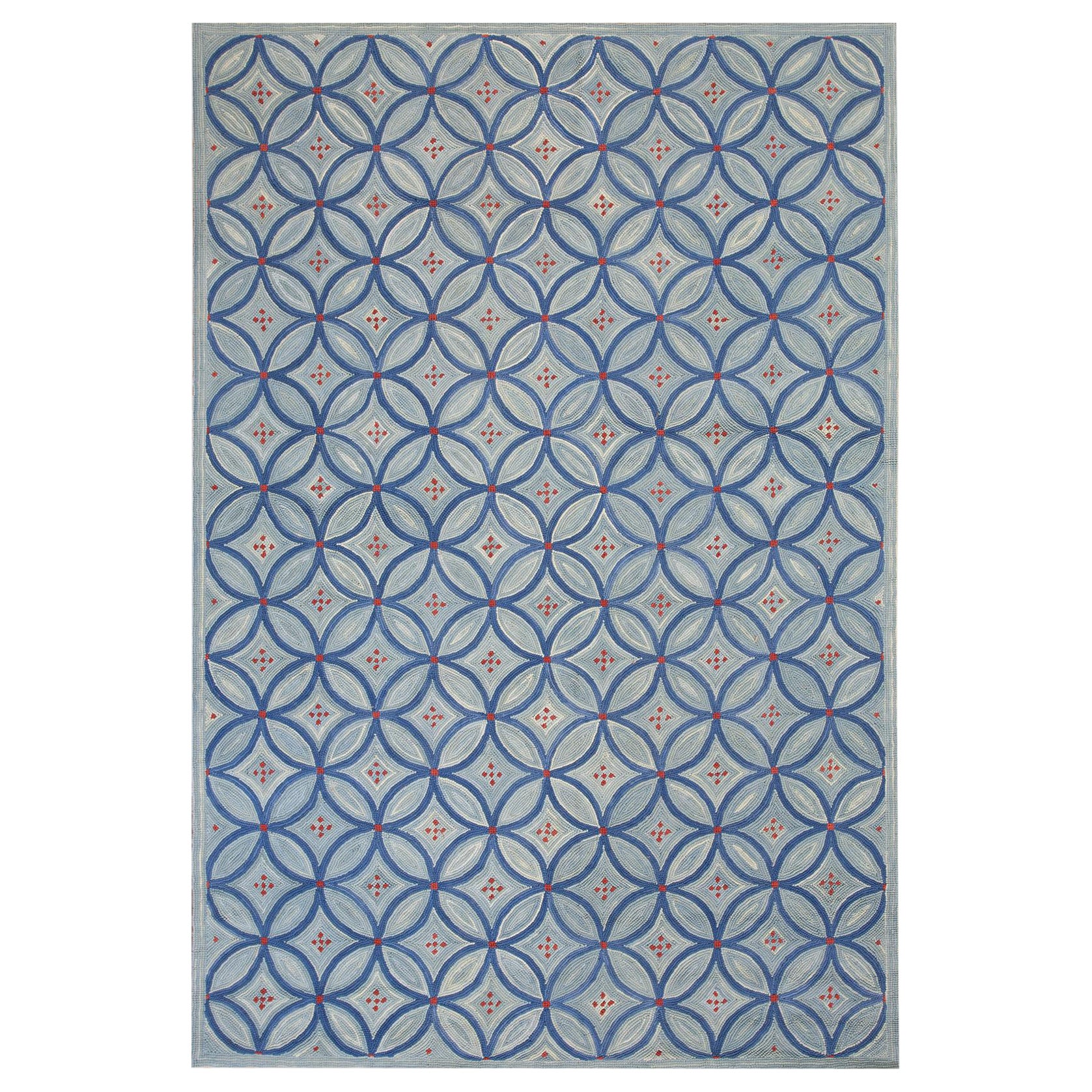 Tappeto contemporaneo fatto a mano con ganci ( 6' x 9' - 183 x 274 cm )