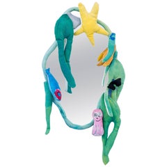Contemporary Handmade Mirror with Sea Animals