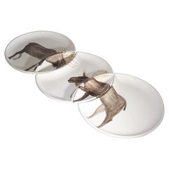 Contemporary Handmade Moose Puzzle Serving Plates