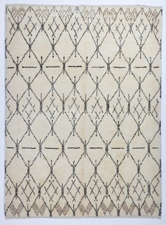 Alfombra marroquí contemporánea hecha a mano. 100% lana natural. Opciones personalizadas disponibles