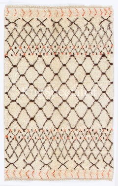 Tapis tulu marocain contemporain fait main, 100% laine, options personnalisées disponibles