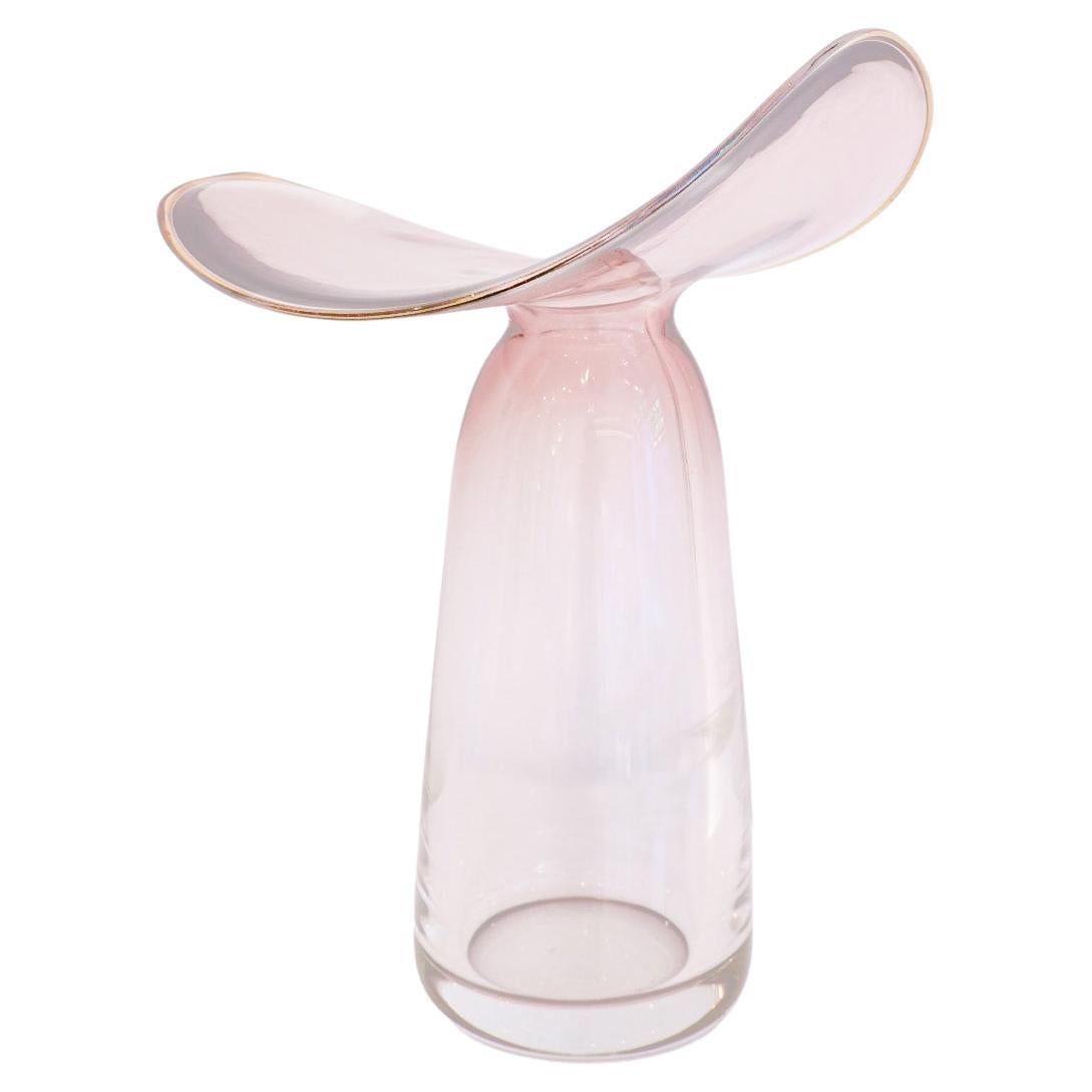 Vase contemporain en verre moulé de Murano A.I.C. fait à la main par Atelier Oi