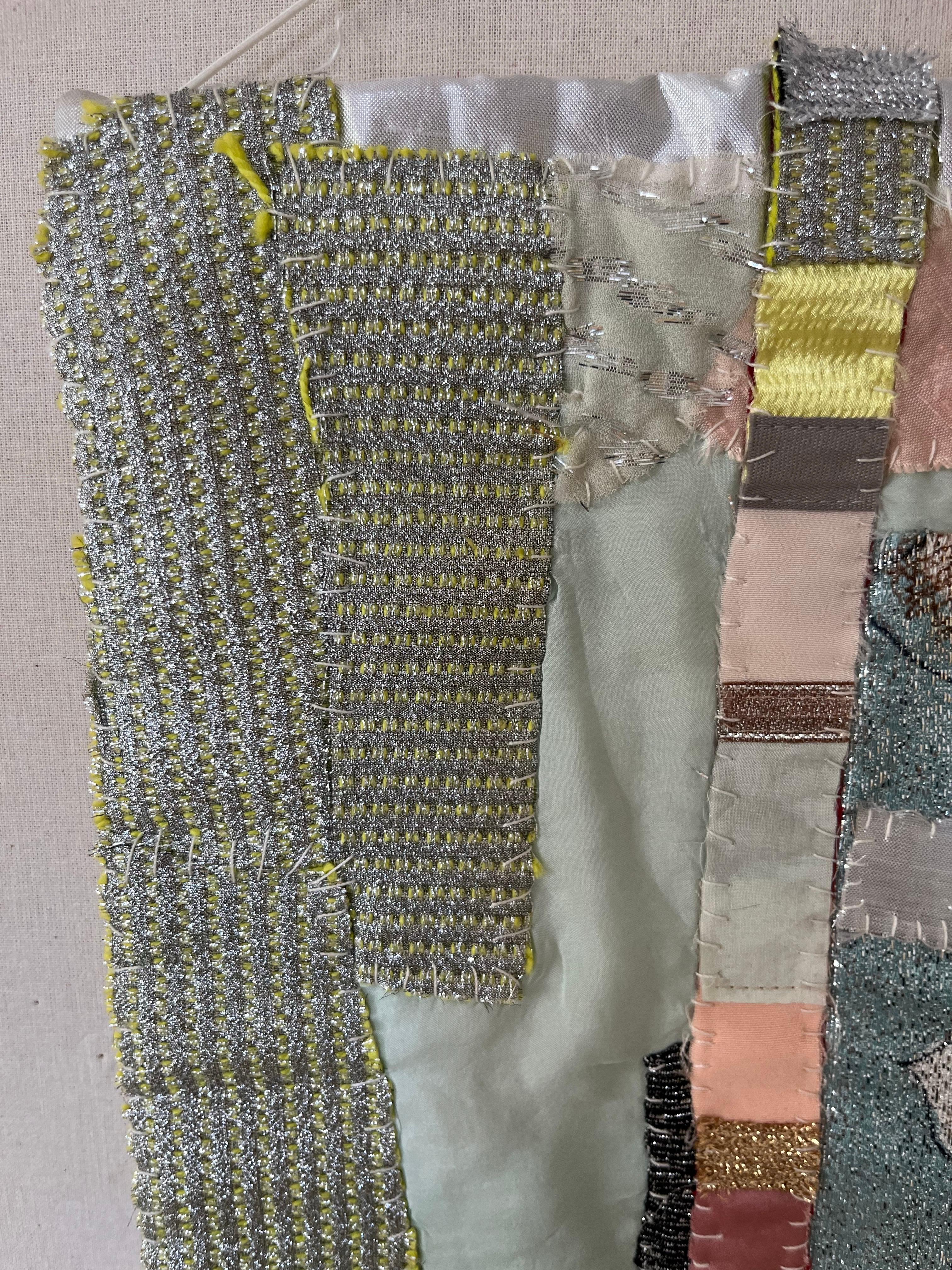 Patchwork textile contemporain fait à la main par l'artiste danoise Tilde Grynnerup en vente 2