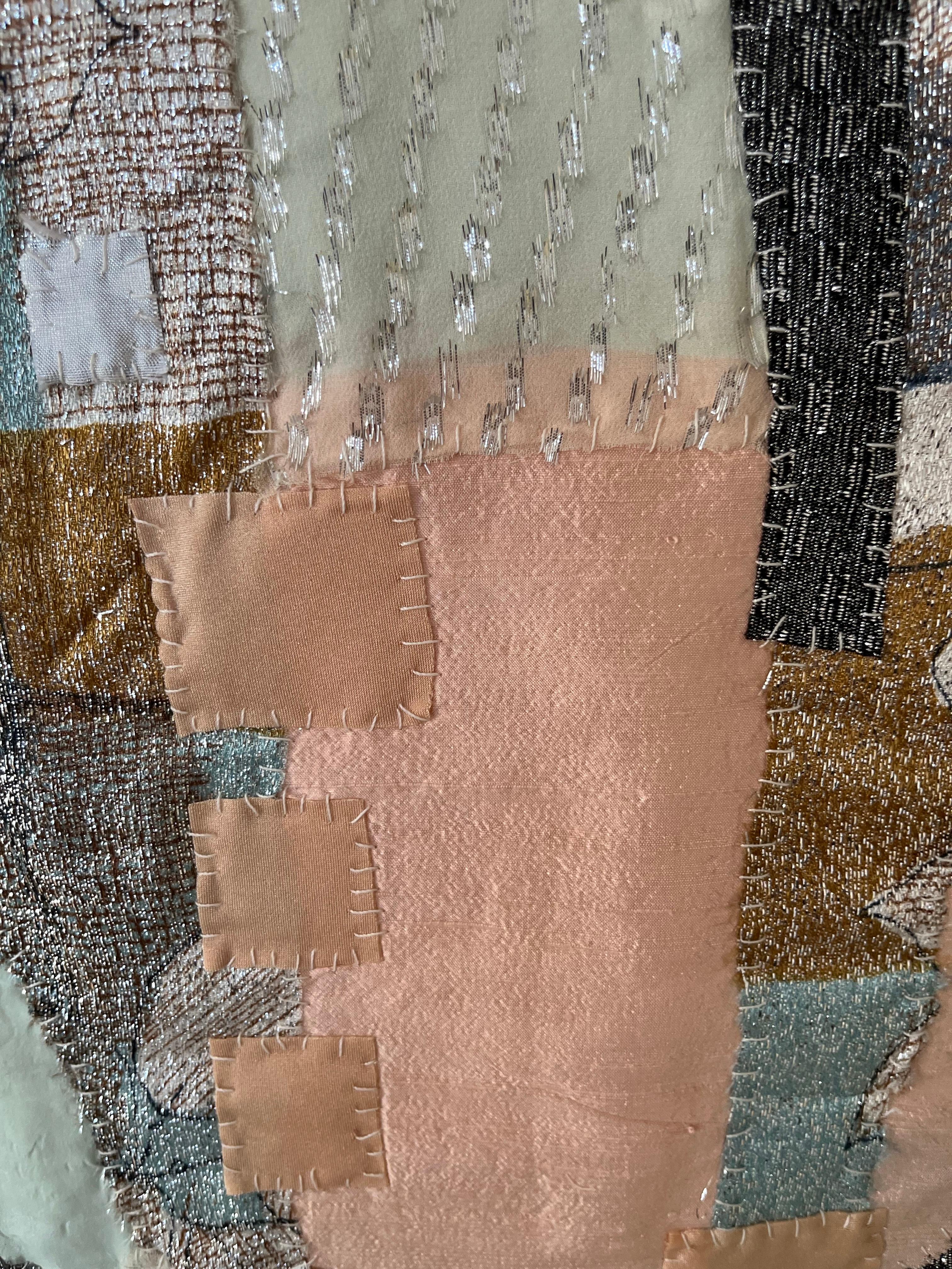 Patchwork textile contemporain fait à la main par l'artiste danoise Tilde Grynnerup en vente 4