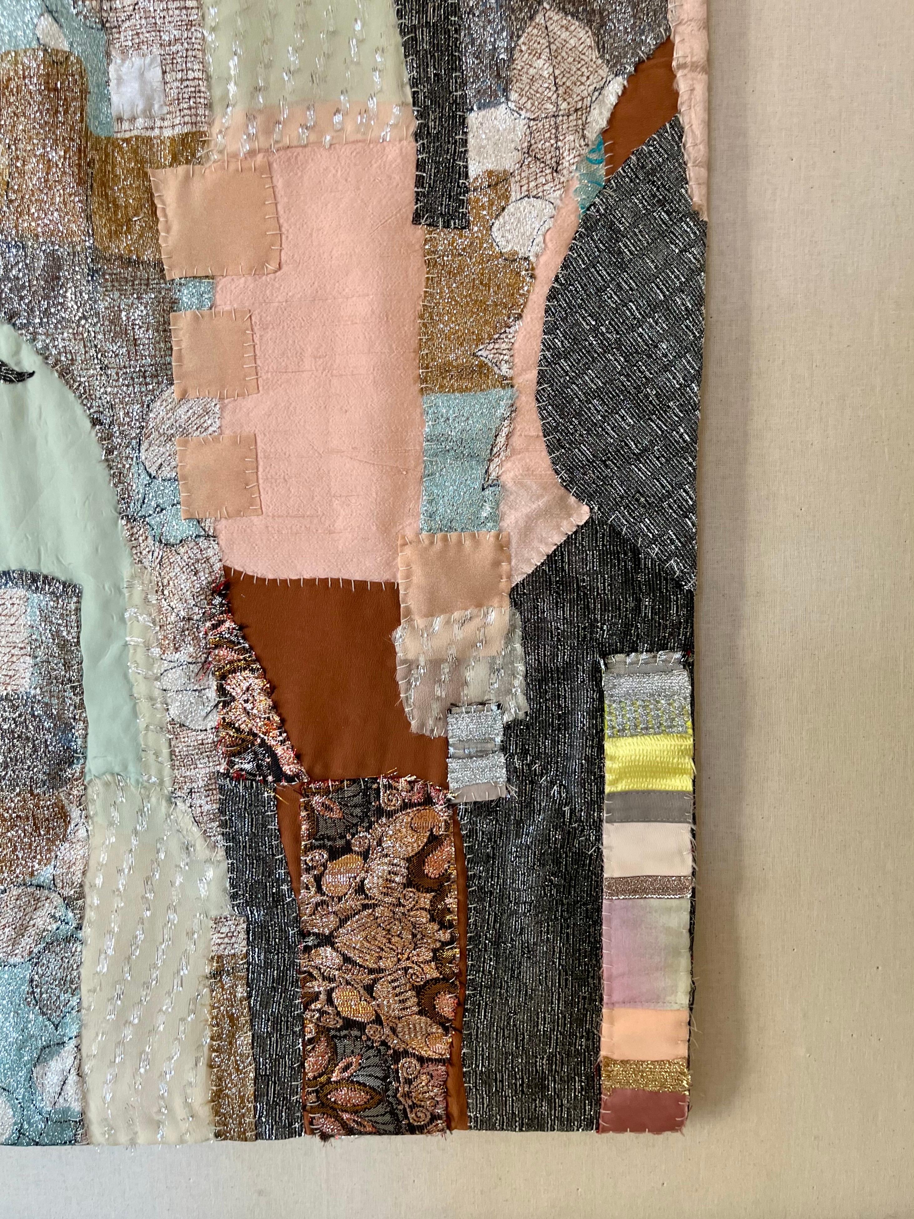 Patchwork textile contemporain fait à la main par l'artiste danoise Tilde Grynnerup Bon état - En vente à Frederiksberg C, DK