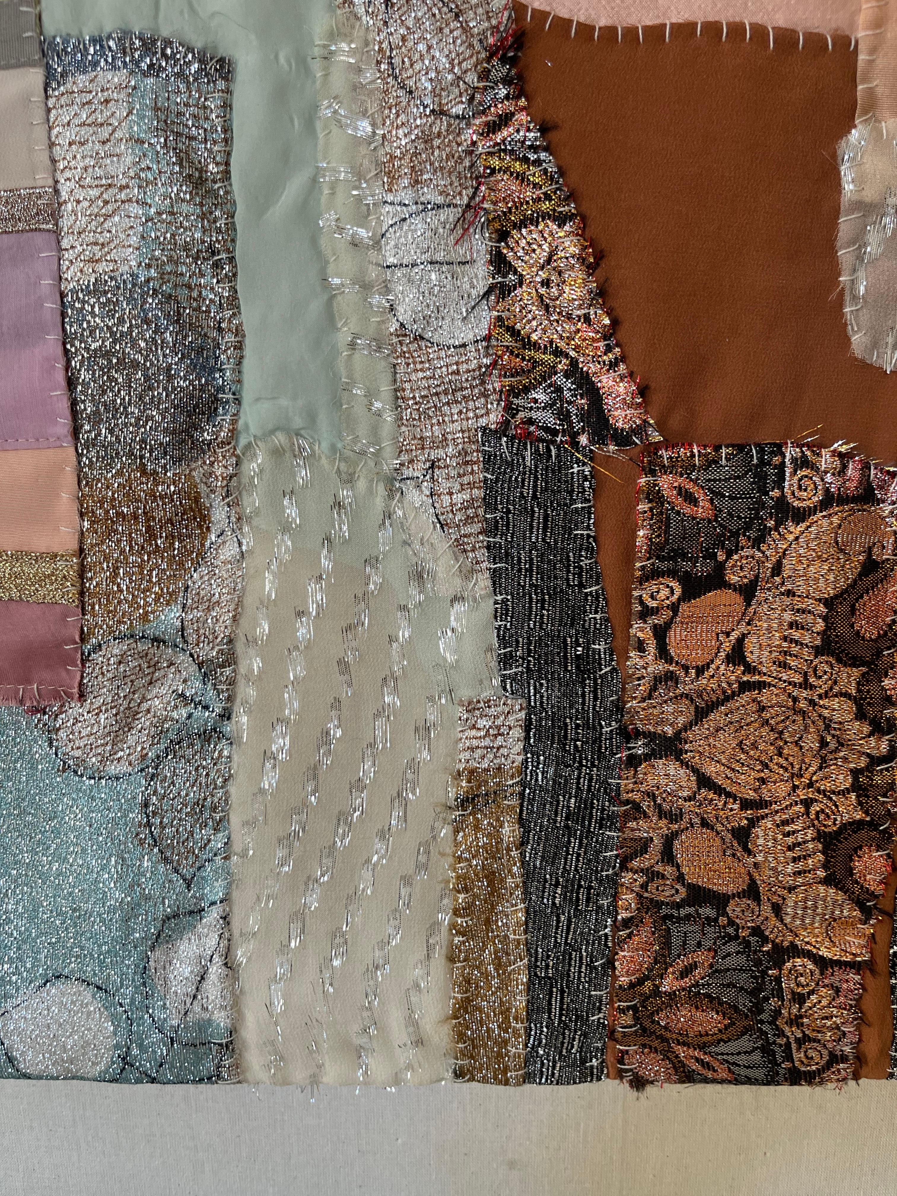 XXIe siècle et contemporain Patchwork textile contemporain fait à la main par l'artiste danoise Tilde Grynnerup en vente