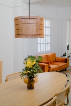 Contemporary Handmade Pendant Lamp, Cherry Bamboo XL