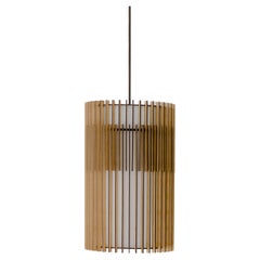 Contemporary, Handmade Pendant Lamp, MDF Wood, by Mediterranean Objects
