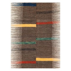 Contemporary Handmade Persian Flat-Weave Kilim Accent Rug