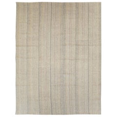 Tappeto persiano contemporaneo fatto a mano di grandi dimensioni in lino beige