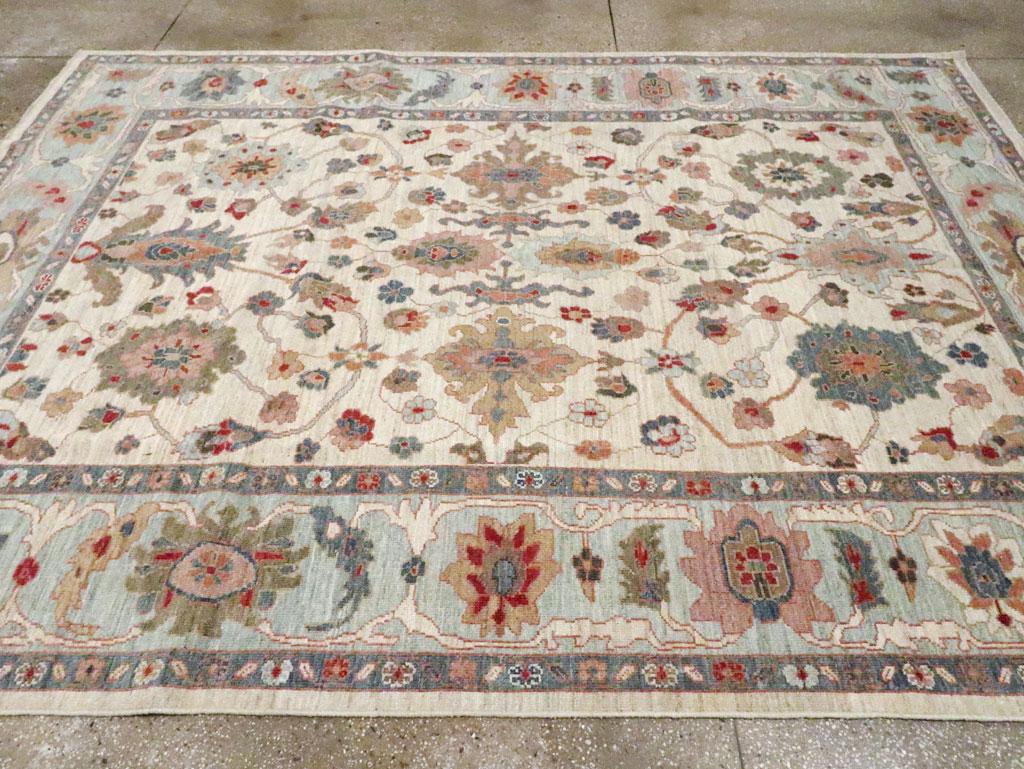 Contemporary Handmade Persian Sultanabad Small Room Size Carpet In New Condition For Sale In New York, NY