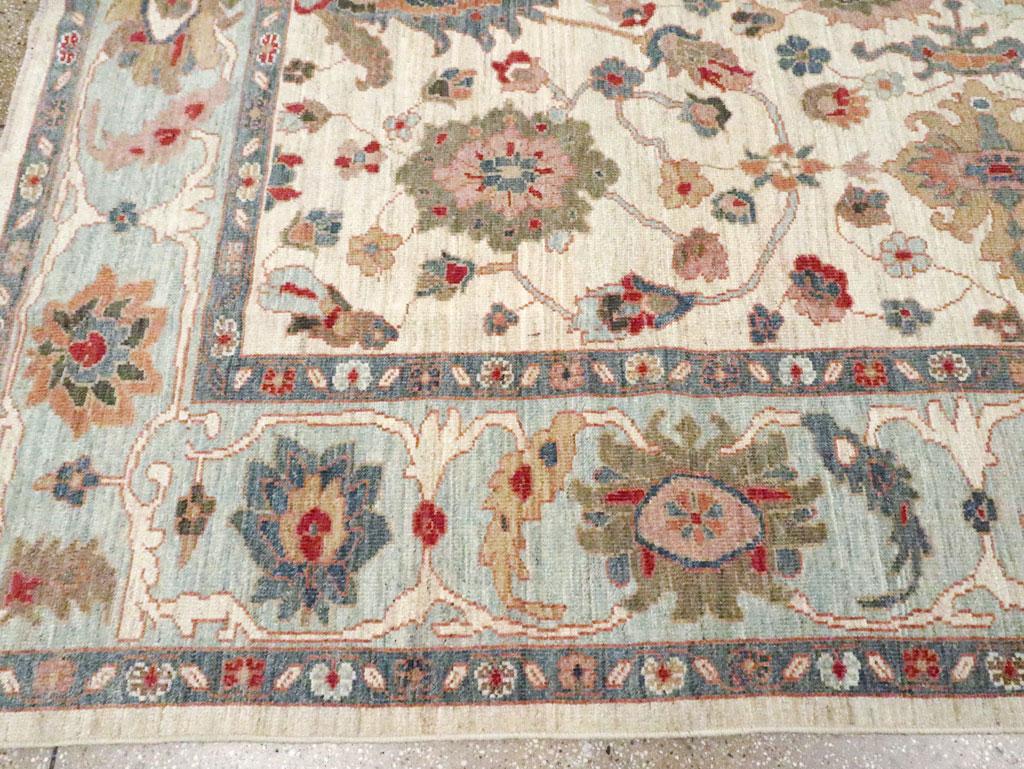 Wool Contemporary Handmade Persian Sultanabad Small Room Size Carpet For Sale