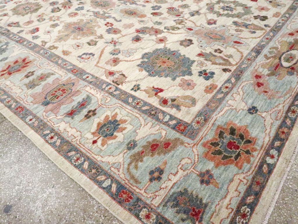 Contemporary Handmade Persian Sultanabad Small Room Size Carpet For Sale 1