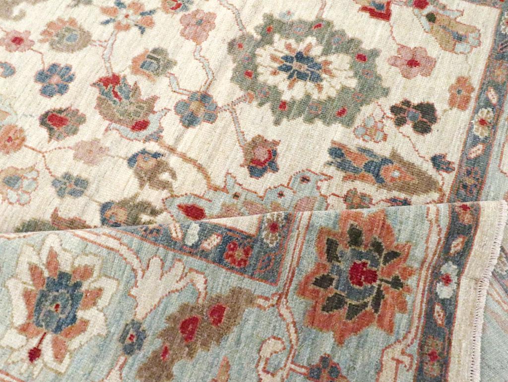Contemporary Handmade Persian Sultanabad Small Room Size Carpet For Sale 2
