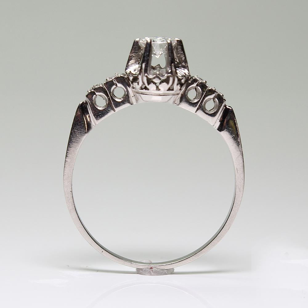 Women's or Men's Contemporary Handmade Platinum Diamond Ring For Sale