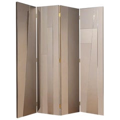 Contemporary Handmade Room Divider "Aether" with Mirrored Surfaces by Anaktae