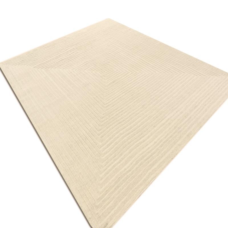 Wool Contemporary handmade rug. Geometric Design. 3.00 x 2.50 m. For Sale