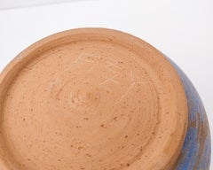 Contemporary Handmade Sandy Blue Ocean Ceramic Serving Bowl by Fizzy Ceramics