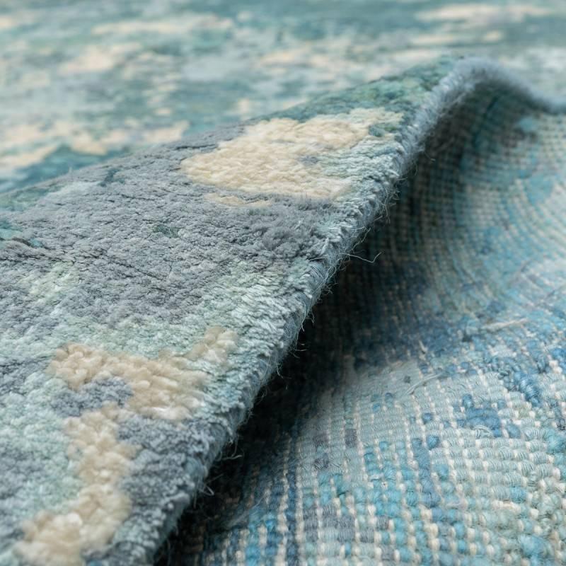 Contemporary Handmade Silk and Wool Rug 6