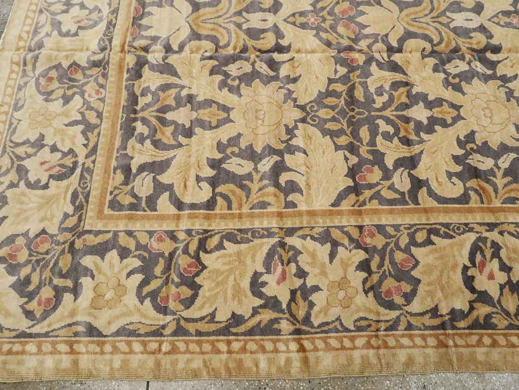 Wool Contemporary Handmade Spanish Arts & Crafts Cuenca Room Size Carpet For Sale
