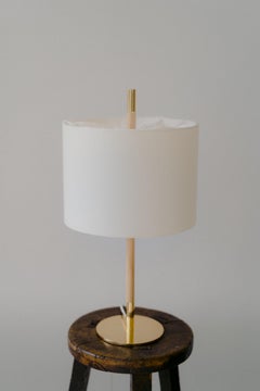 Contemporary, Handmade Table Lamp, Natural Fabric Brass, Mediterranean Objects
