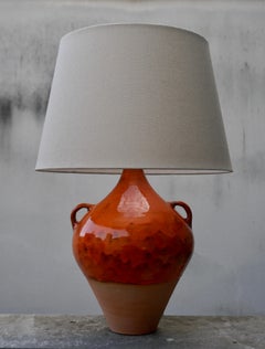 Contemporary Handmade Tabelle Seite Lampe Keramik Terrakotta Farbe