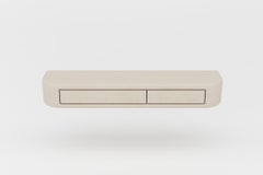 Contemporary Handmade Textured Plaster Floating Drawer w/ Walnut Interior AFD140