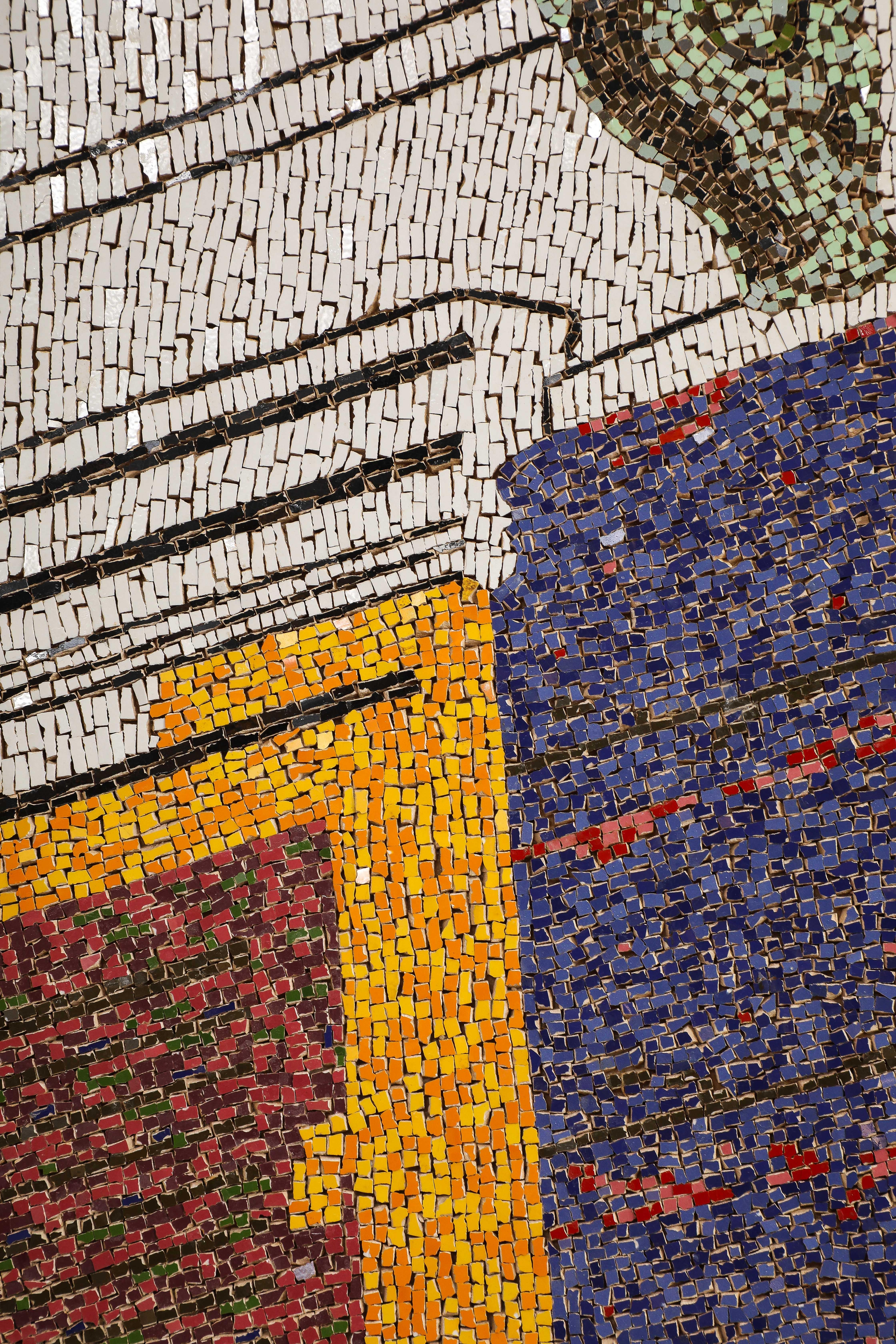 Contemporary Handmade Tile Mosaic by Brazilian Artist Katharina Welper, 2015 For Sale 7