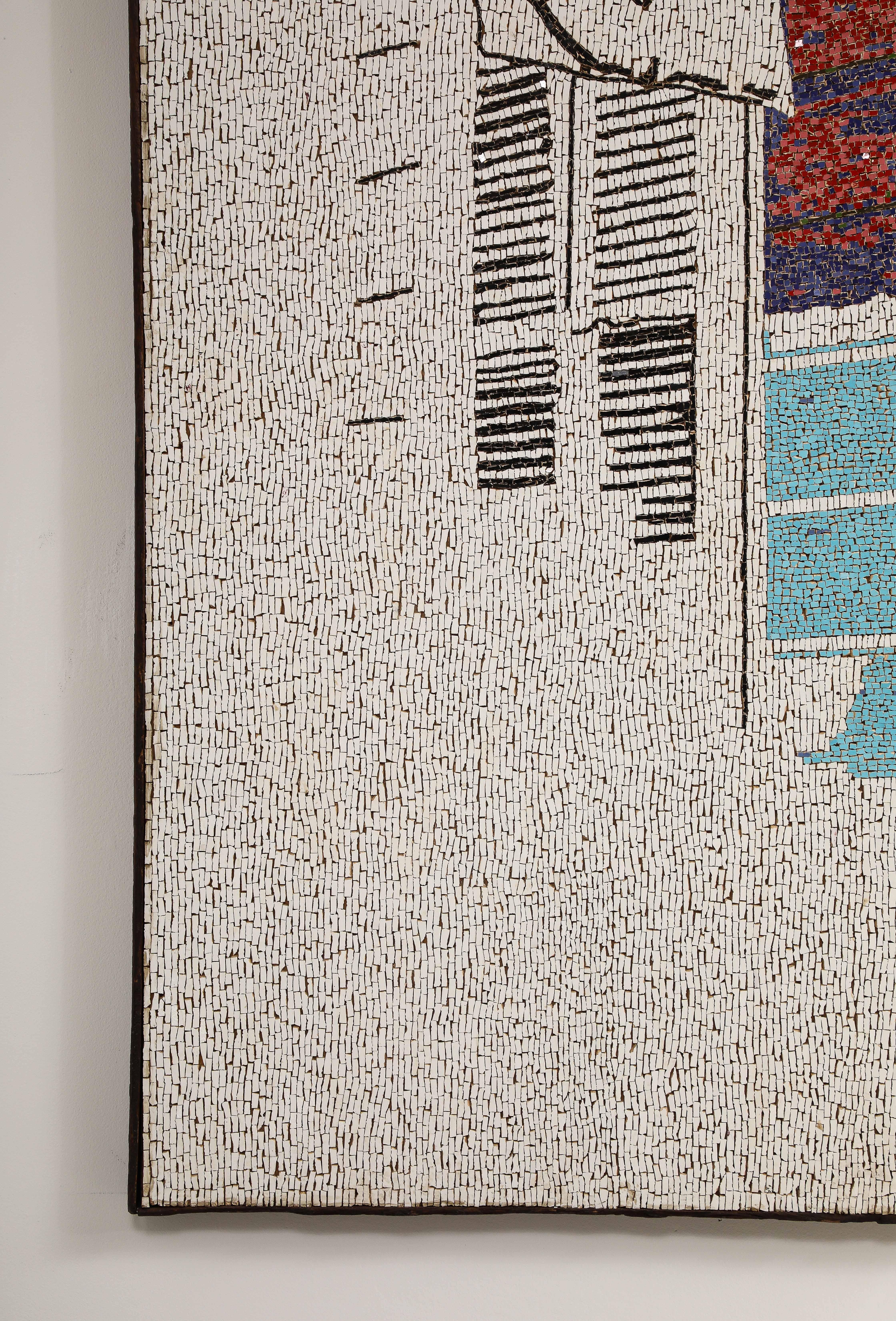 Contemporary Handmade Tile Mosaic by Brazilian Artist Katharina Welper, 2015 For Sale 9