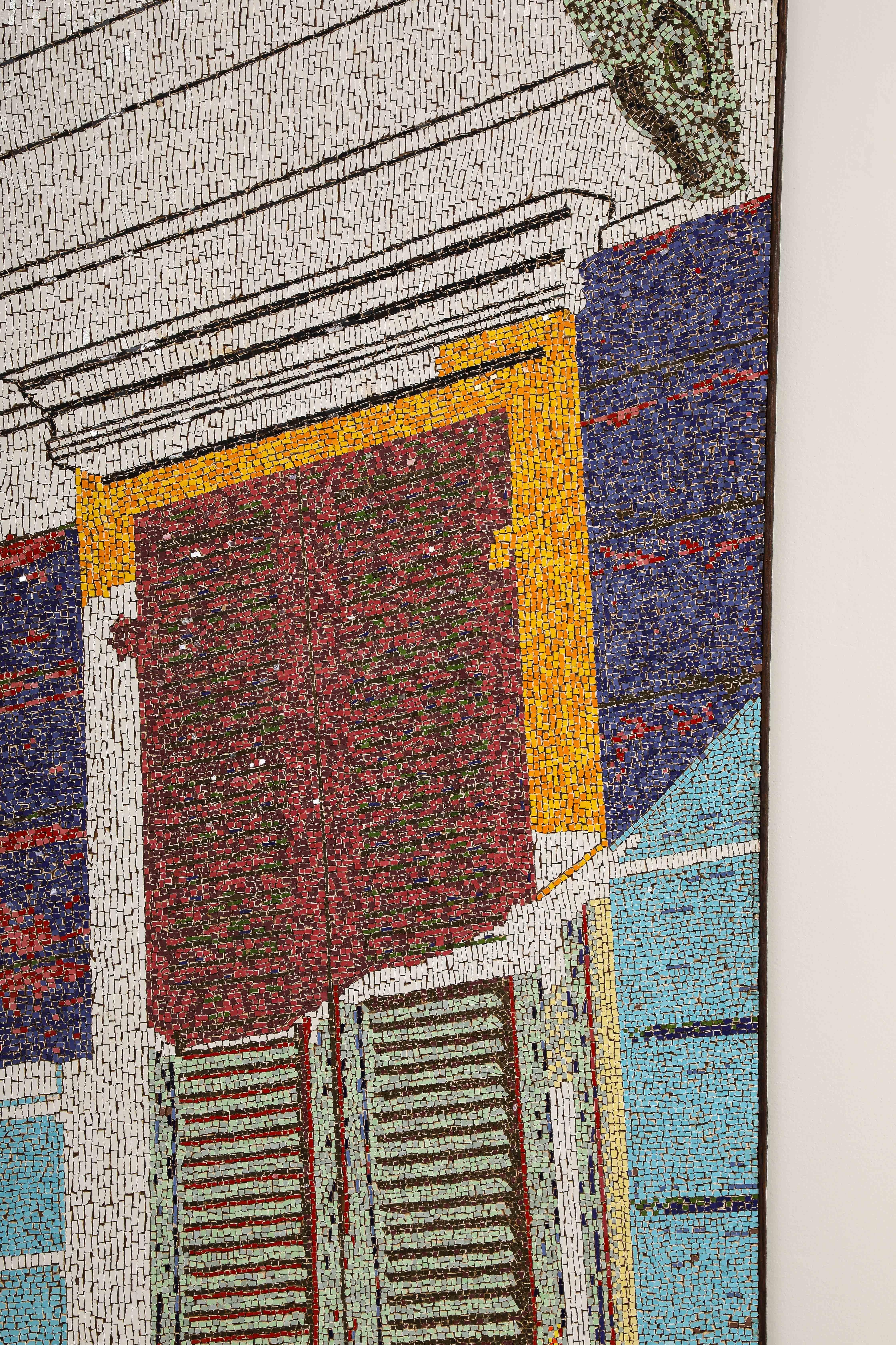 Contemporary Handmade Tile Mosaic by Brazilian Artist Katharina Welper, 2015 For Sale 11