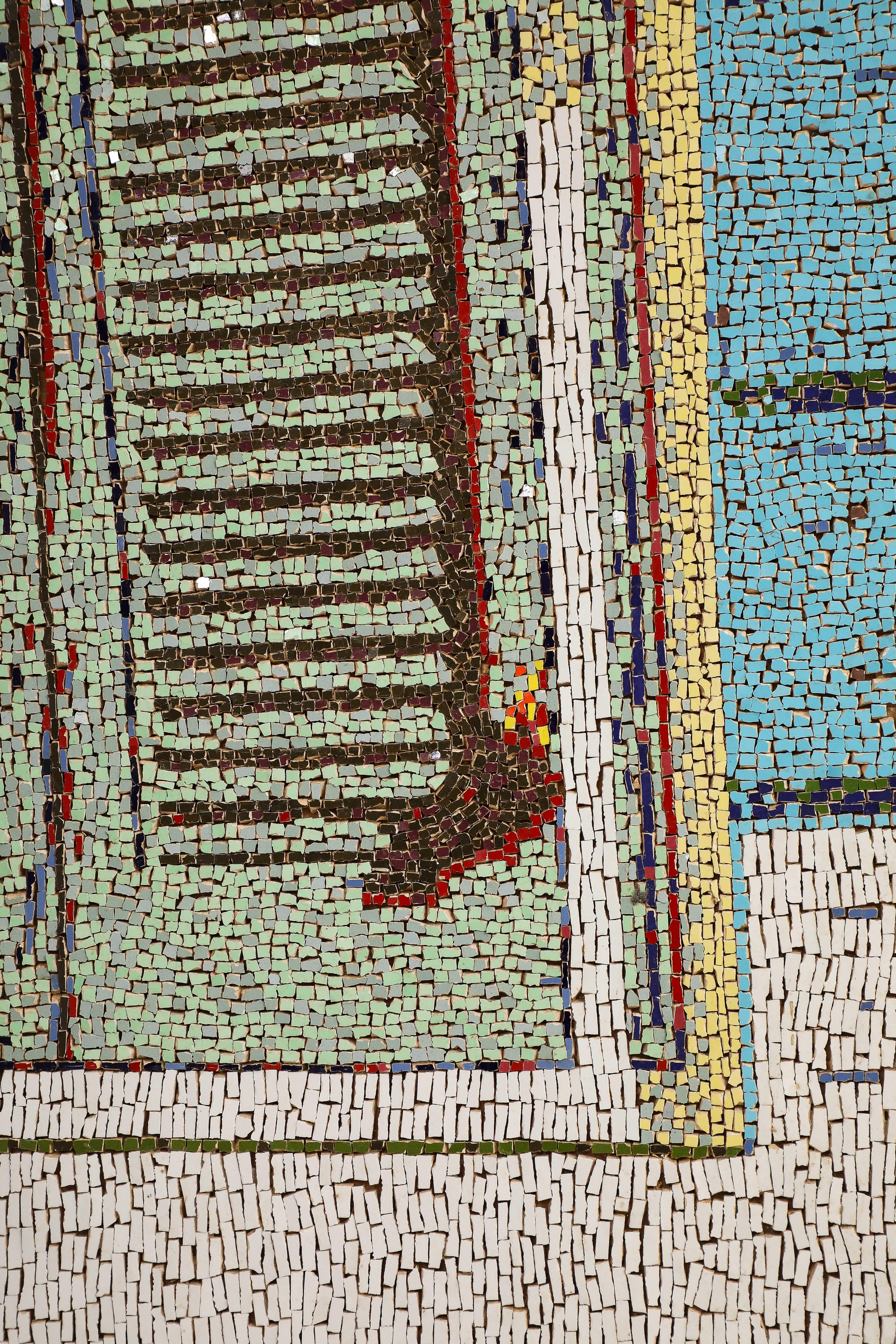 Contemporary Handmade Tile Mosaic der brasilianischen Künstlerin Katharina Welper, 2015 (Brasilianisch) im Angebot