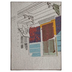 Mosaïque contemporaine de carreaux faits à la main par l'artiste brésilienne Katharina Welper, 2015.