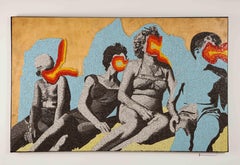 Contemporary handmade tile Mosaic by Brazilian artist Katharina Welper