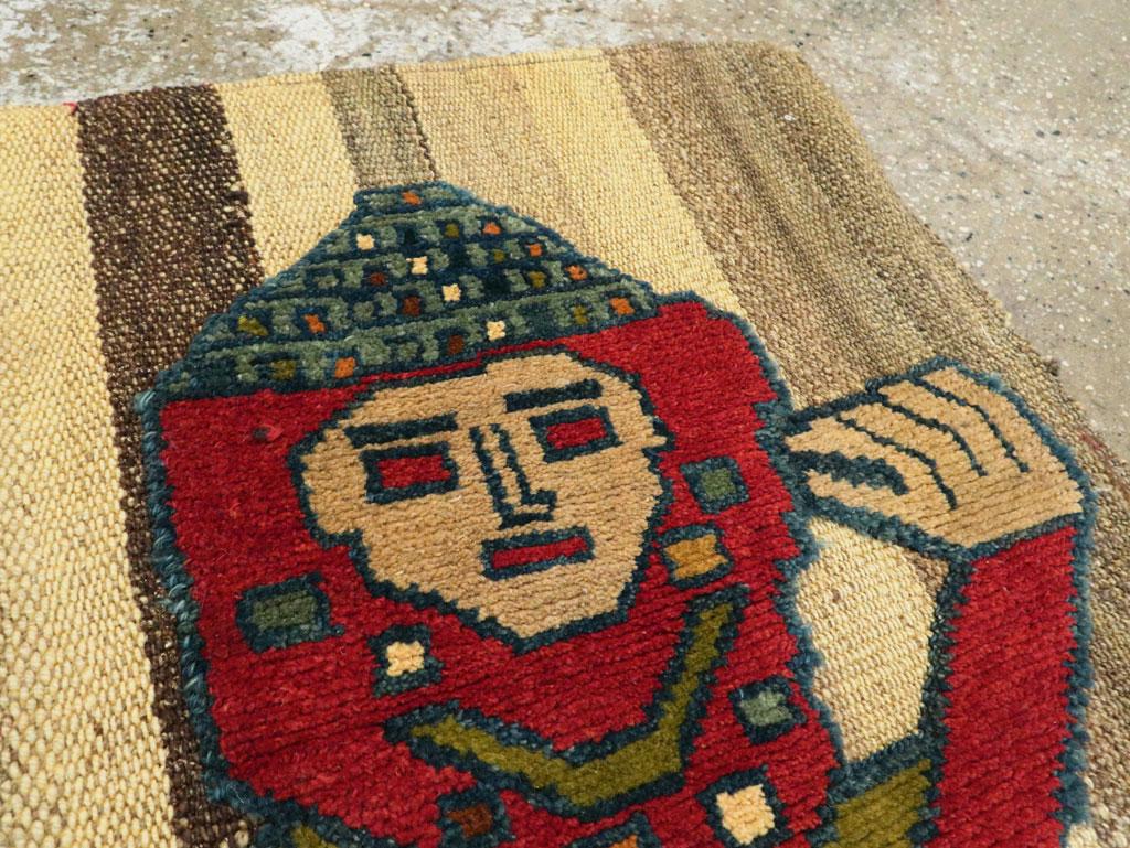 Zeitgenössischer handgefertigter persischer Flachgewebe-Teppich, Stammeskunst (Volkskunst) im Angebot