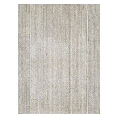 Contemporary Handmade Turkish Room Size Flat-Weave Rug in Beige and Brown