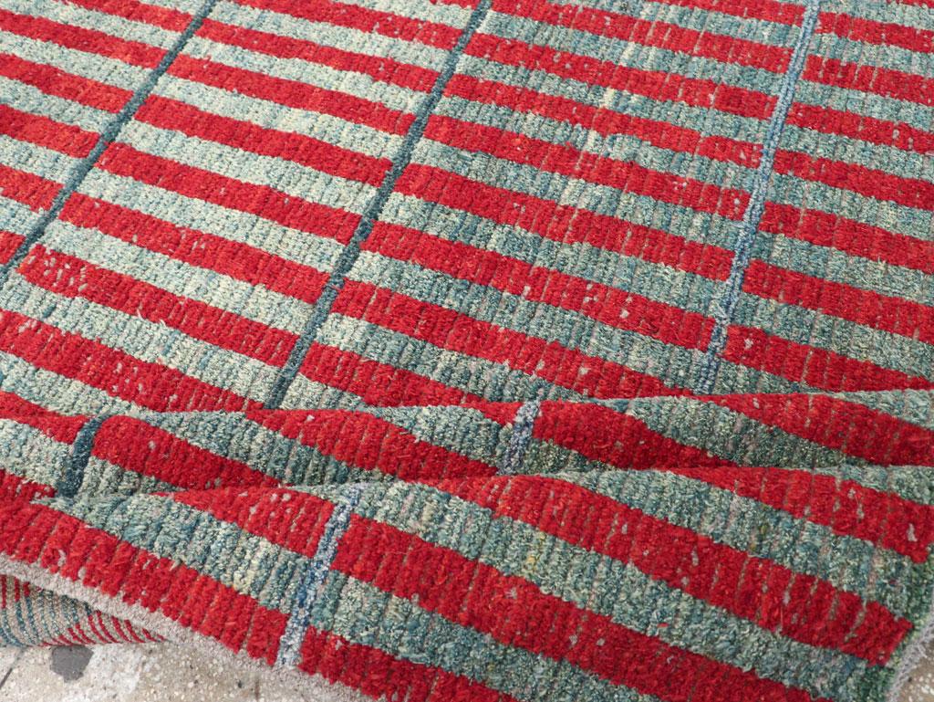Contemporary Handmade Turkish Anatolian Accent Carpet For Sale 1
