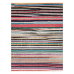 Contemporary Handmade Turkish Flat-Weave Kilim Colorful Large Room Size Carpet