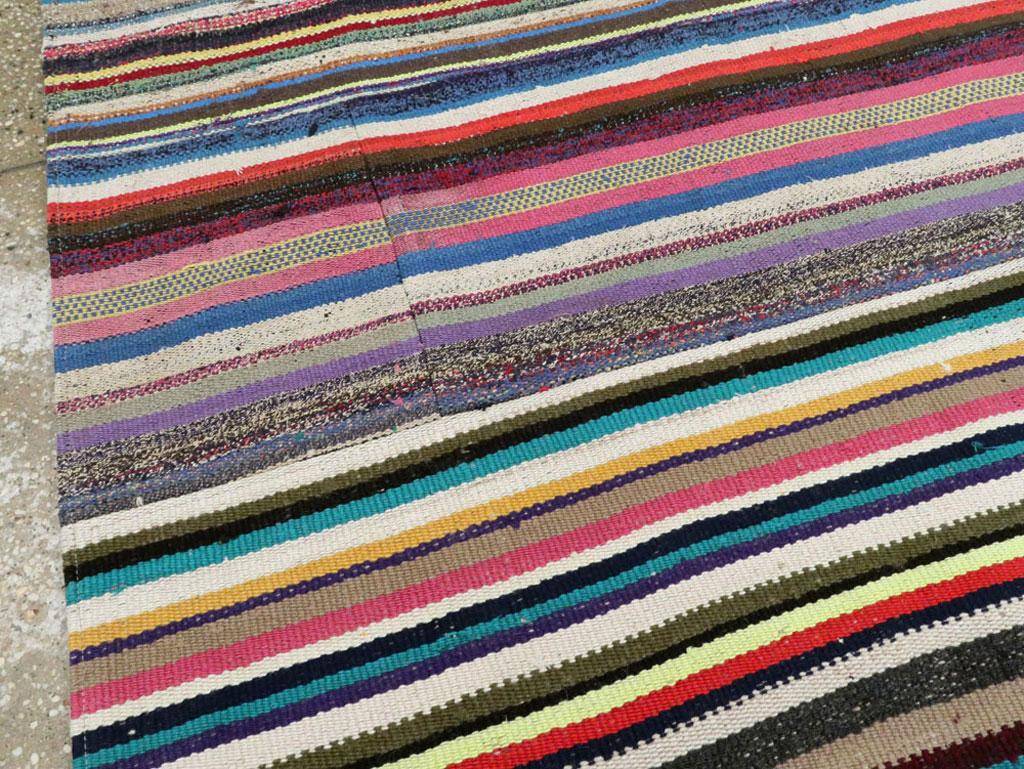 Contemporary Handmade Turkish Flat-Weave Kilim Colorful Room Size Carpet (21. Jahrhundert und zeitgenössisch) im Angebot