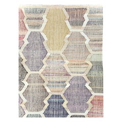 Contemporary Handmade Turkish Flat-Weave Kilim Large Room Size Carpet