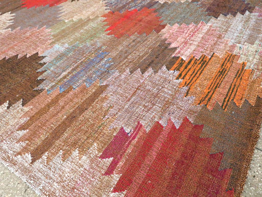 Contemporary Handmade Turkish Flat-Weave Kilim Room Size Carpet 2