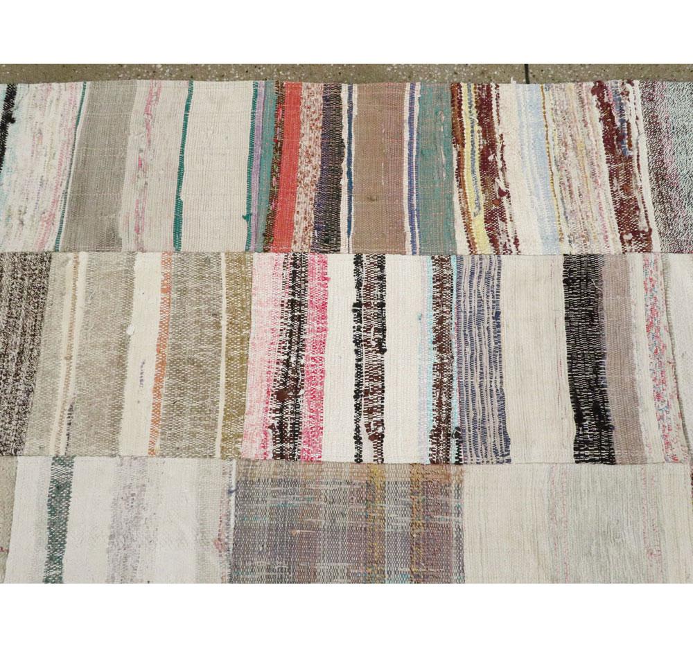 Contemporary Handmade Turkish Flat-Weave Room Size Kilim Carpet 1