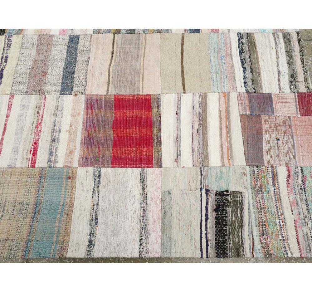 Contemporary Handmade Turkish Flat-Weave Room Size Kilim Carpet 3